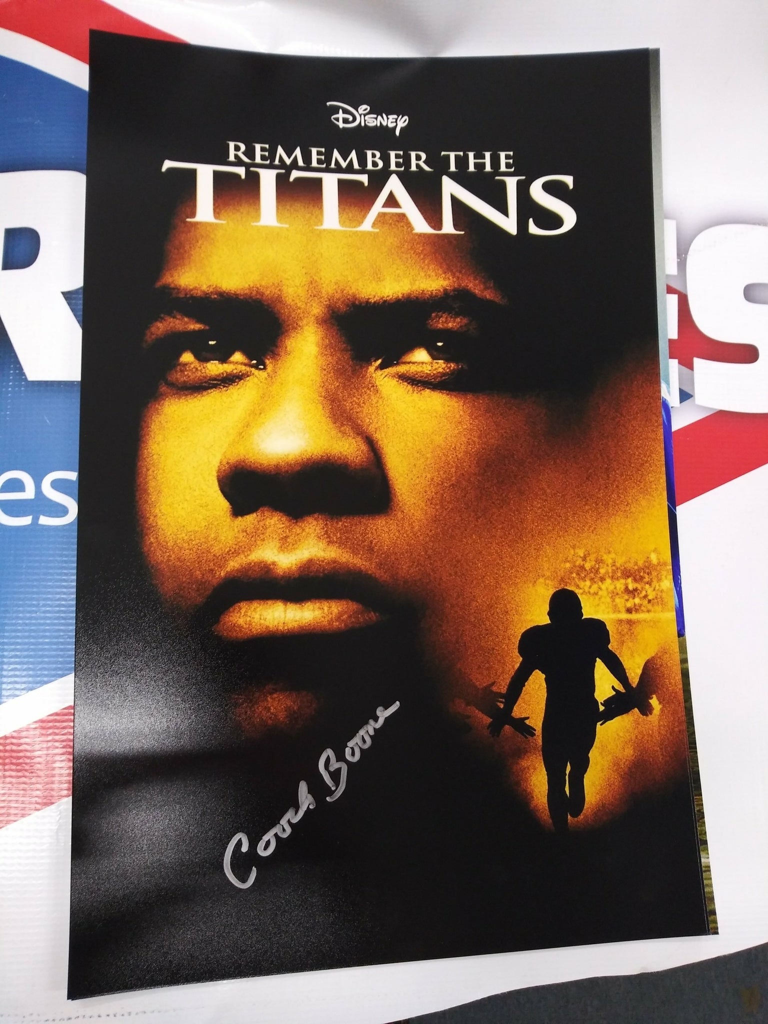 HERMAN BOONE AUTOGRAPHED T.C WILLIAMS REMEMBER THE TITANS 11X17 PHOTO