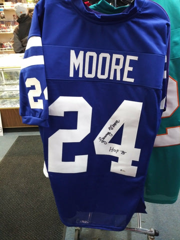 LENNY MOORE COLTS THROWBACK SIGNED JERSEY - BECKETT COA