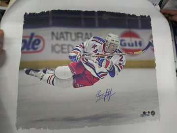 BRIAN LEETCH RANGERS SIGNED GICLEE 20X24 CANVAS PHOTO  - STEINER HOLO