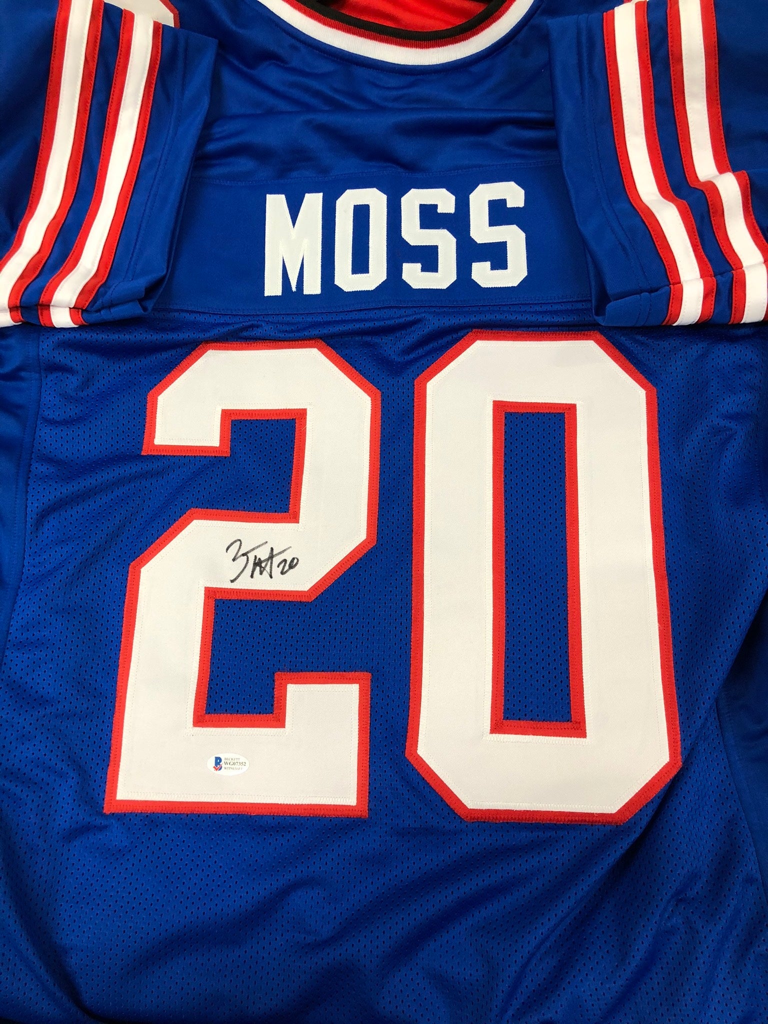 Zack Moss Signed Bills Blue Custom Jersey - Beckett COA
