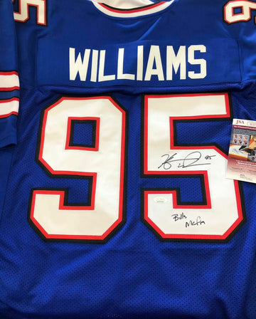 KYLE WILLIAMS Signed Blue Custom Bills Jersey Insc. "Bills Mafia"