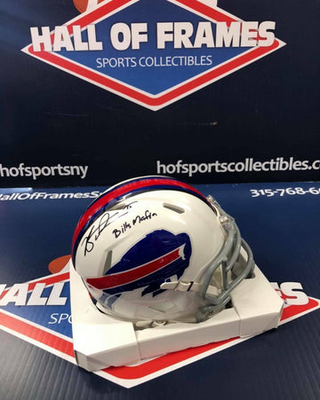 KYLE WILLIAMS Signed Bills Mini Helmet Insc. 