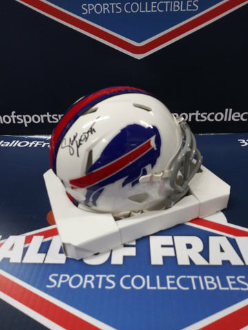 Sean McDermott Signed Bills Speed Mini Helmet - JSA COA