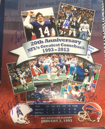 Buffalo Bills Greatest Comeback Ever Signed 16x20 Photo REICH, REED + MORE