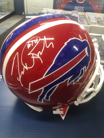 FRANK REICH SIGNED BUFFALO BILLS FULL SIZE REPLICA RED HELMET - JSA COA