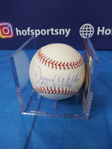 DAVID WELLS SIGNED BASEBALL 