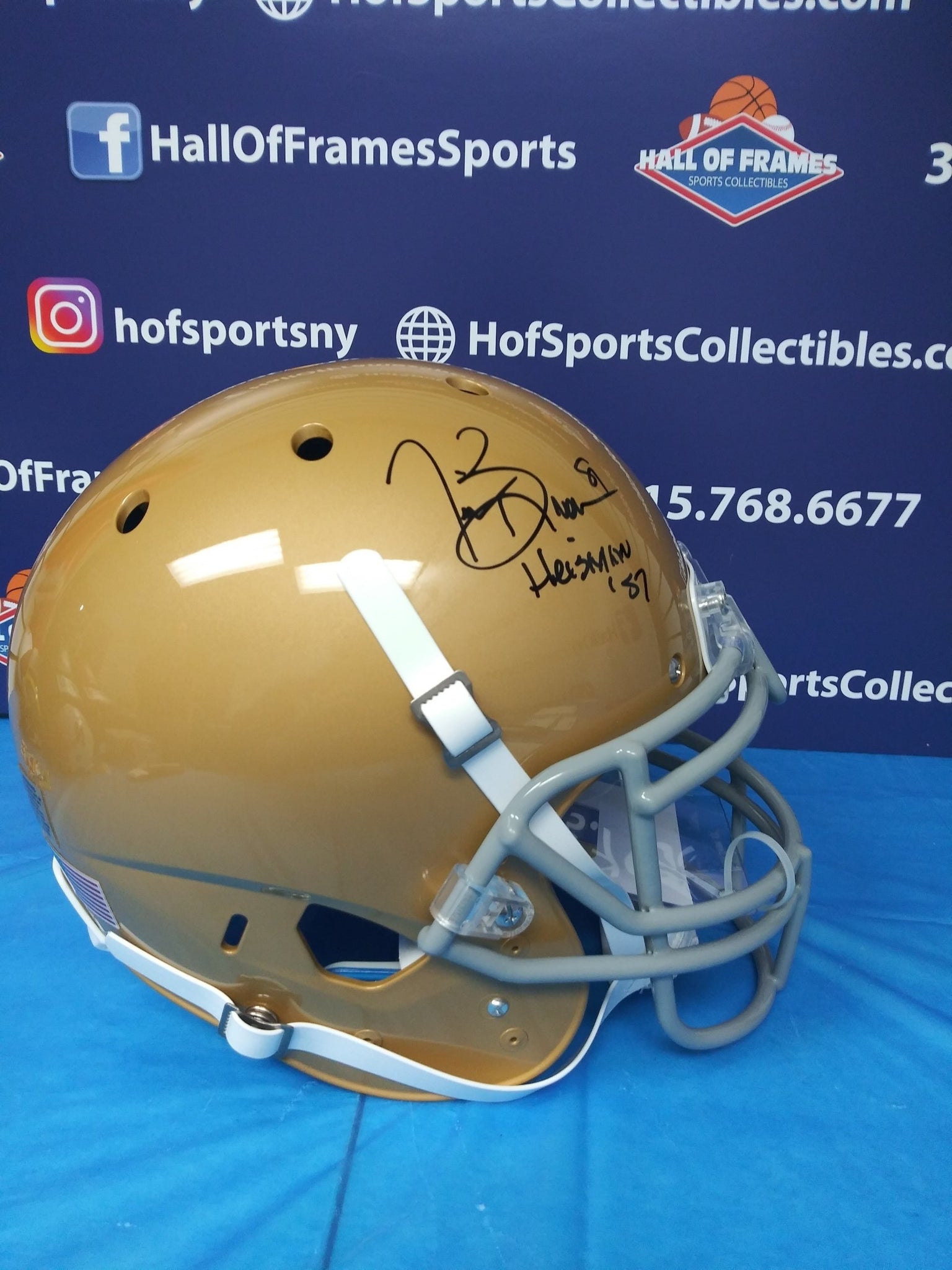 TIM BROWN NOTRE DAME SCHUTT FULL SIZE AUTHENTIC HELMET HEISMAN 87 - RADKE COA