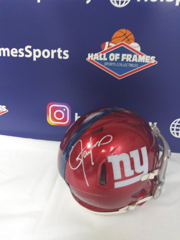 LAWRENCE TAYLOR SIGNED GIANTS FLASH MINI HELMET - JSA COA