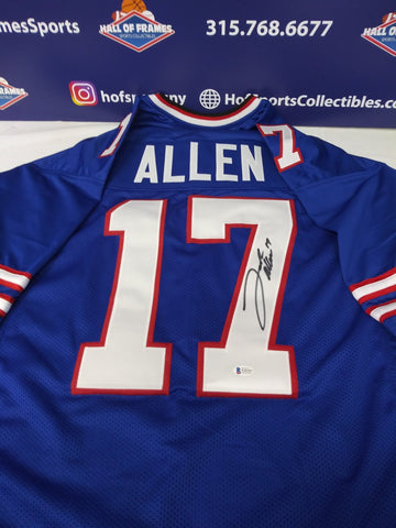 JOSH ALLEN SIGNED BILLS BLUE CUSTOM JERSEY - BECKETT COA