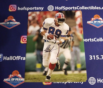 STEVE TASKER SIGNED BUFFALO BILLS 8X10 PHOTO  - HOF COA