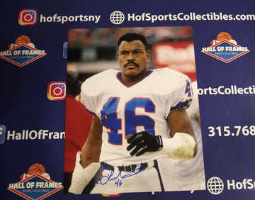 LEONARD SMITH SIGNED BUFFALO BILLS 8X10 (B) PHOTO  - HOF COA