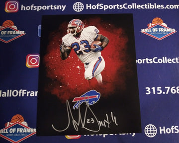 ANTOWAIN SMITH SIGNED BUFFALO BILLS 8X10 PHOTO (C) - HOF COA