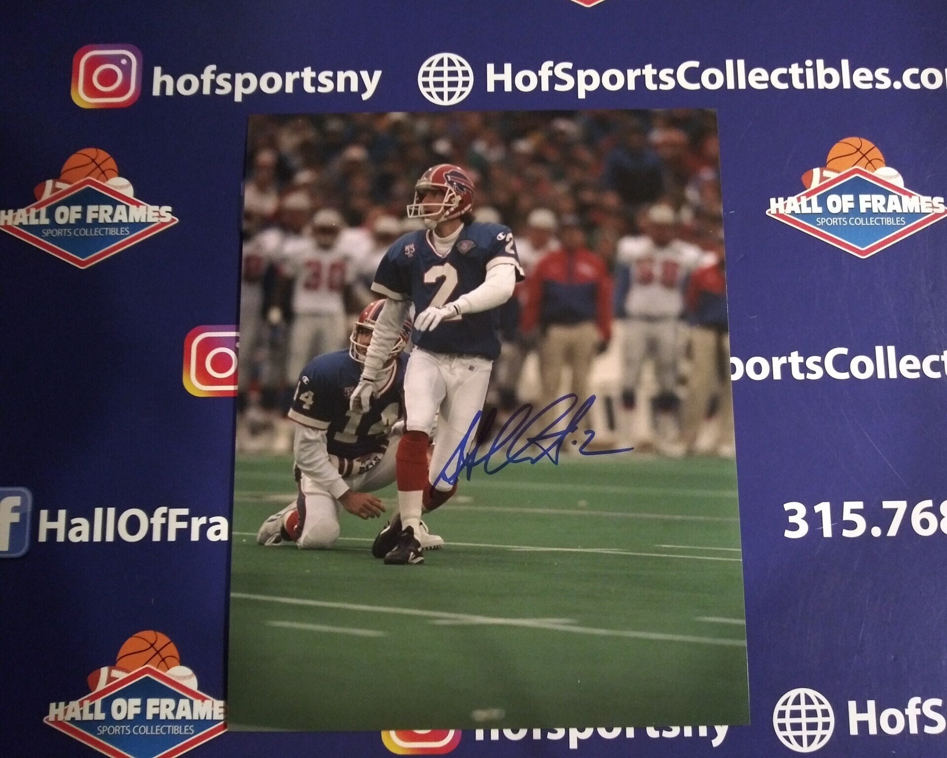 STEVE CHRISTIE SIGNED BUFFALO BILLS 8X10 PHOTO (B) - HOF COA