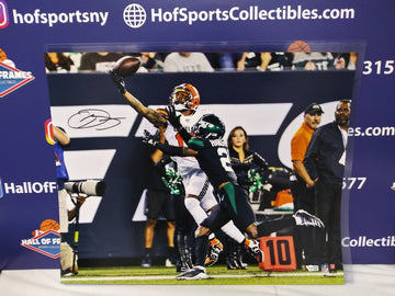 ODELL BECKHAM SIGNED BROWNS 16X20 ONE HANDED CATCH PHOTO - FANATICS COA