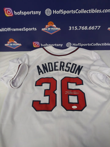 IAN ANDERSON SIGNED BRAVES WHITE CUSTOM JERSEY