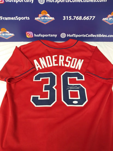 IAN ANDERSON SIGNED BRAVES RED CUSTOM JERSEY