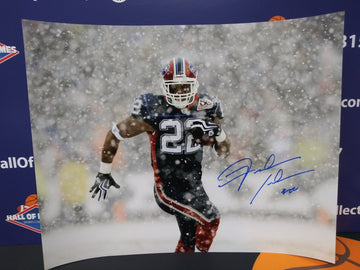 FRED JACKSON SIGNED BUFFALO BILLS SNOW 16X20 - JSA COA