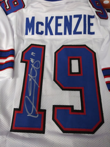 ISAIAH MCKENZIE SIGNED CUSTOM BILLS WHITE JERSEY - HOF COA