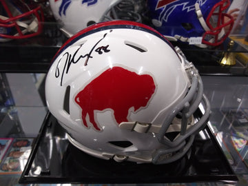 DAWSON KNOX SIGNED BILLS THROWBACK MINI HELMET - BECKETT COA