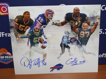 CORNELIUS BENNETT / DARRYL TALLEY SIGNED BILLS 11X14 PHOTO - JSA COA