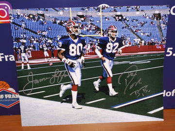 JAMES LOFTON / DON BEBE SIGNED 11X14 BILLS PHOTO - HOF COA