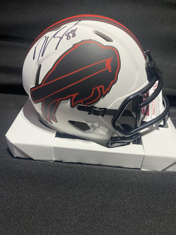 DAWSON KNOX SIGNED BILLS LUNAR MINI HELMET - JSA COA