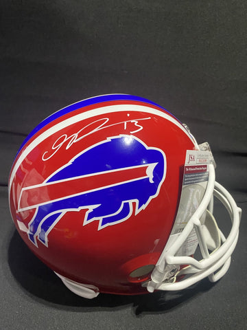 GABRIEL DAVIS SIGNED RED THROWBACK FS REPLICA HELMET JSA COA