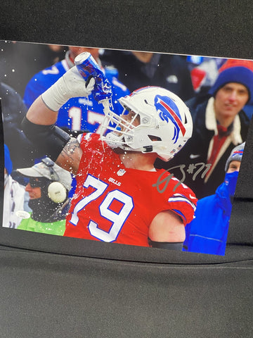 SPENCER BROWN SIGNED BILLS BEER CHUG 11X14 PHOTO - JSA COA