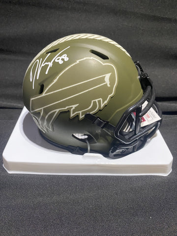 DAWSON KNOX SIGNED BILLS SALUTE THE SERVICE MINI HELMET - JSA COA