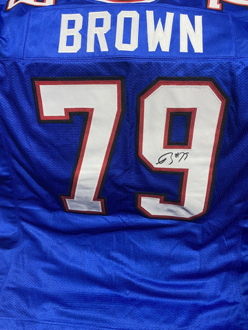 SPENCER BROWN SIGNED BILLS CUSTOM BLUE JERSEY - JSA COA