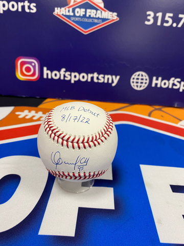 OSWALDO CABRERA SIGNED MLB BALL INC MLB DEBUT W/ DATE - STEINER