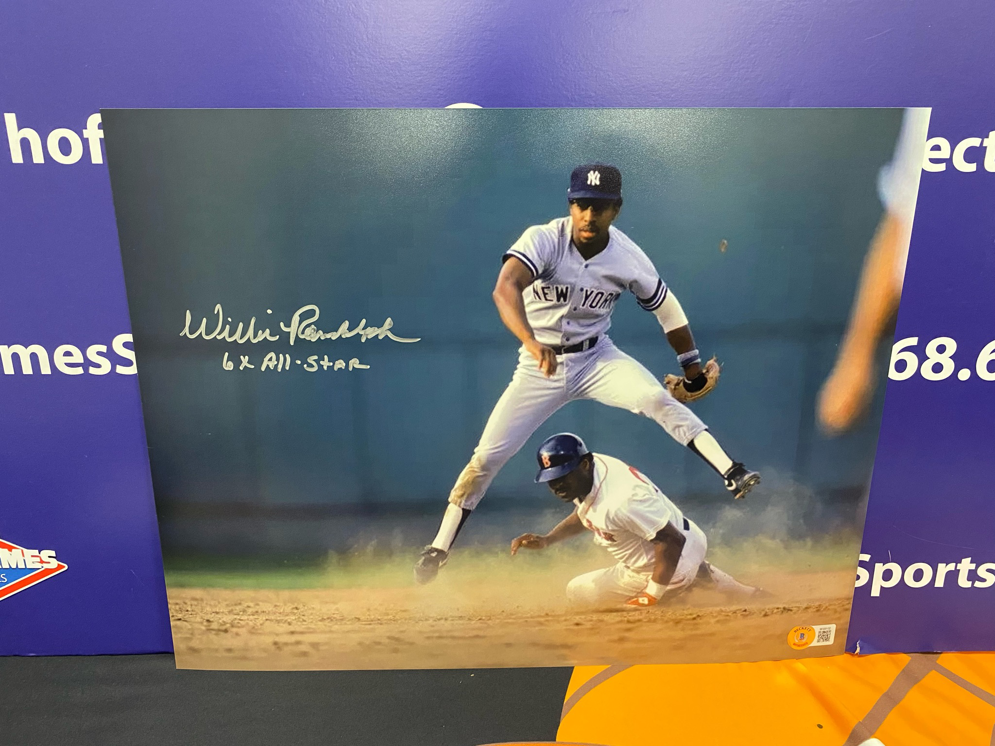 WILLIE RANDOLPH SIGNED 11X14 YANKEES INC 6X ALL STAR - BECKETT