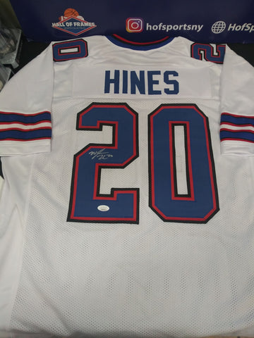 NYHEIM HINES SIGNED BUFFALO BILLS WHITE CUSTOM JERSEY - JSA