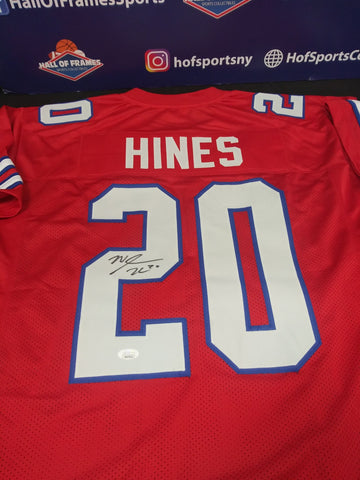 NYHEIM HINES SIGNED BUFFALO BILLS RED CUSTOM JERSEY - JSA