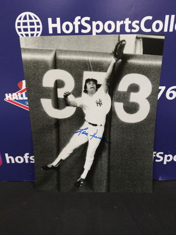 LOU PINIELLA SIGNED YANKEES ROBBING HR 8X10 - HOF COA