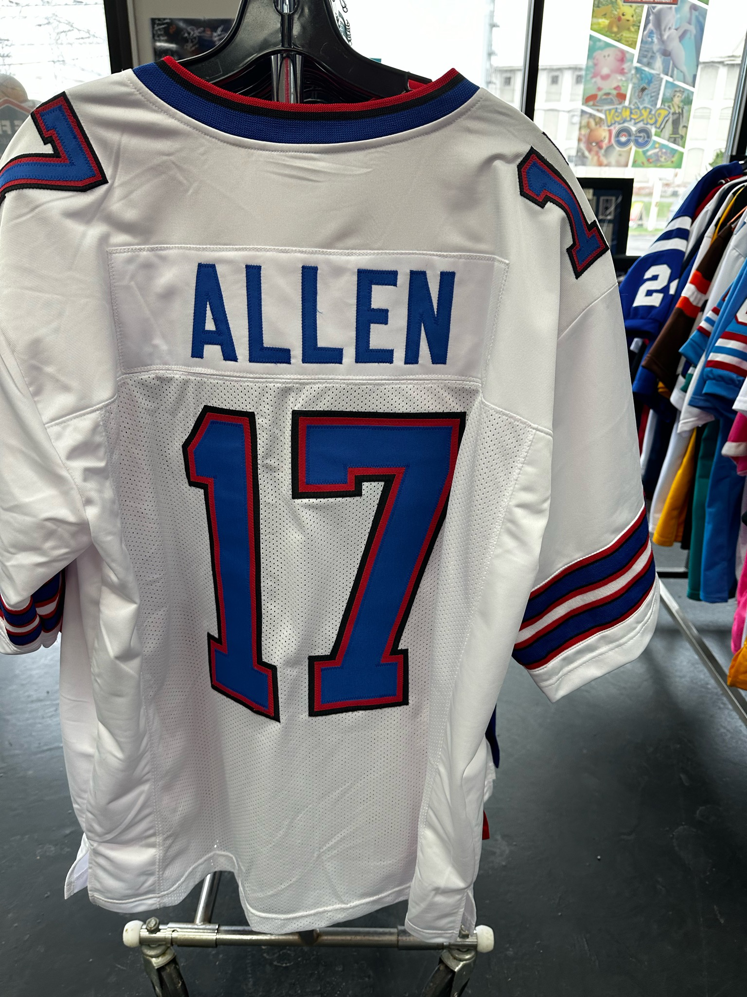 JOSH ALLEN BILLS SEWN STITCHED WHITE JERSEY SIZE MENS XL