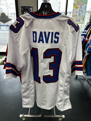 GABRIEL DAVIS BILLS SEWN STITCHED WHITE JERSEY SIZE MENS XL