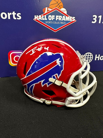 JAMES COOK SIGNED BILLS RED SPEED MINI HELMET - BECKETT