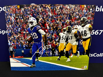 JAMES COOK SIGNED BILLS 11X14 PHOTO 1ST TD - BECKETT