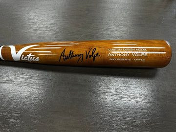 ANTHONY VOLPE SIGNED YANKEES VICTUS GAME MODEL BAT  - FANATICS COA