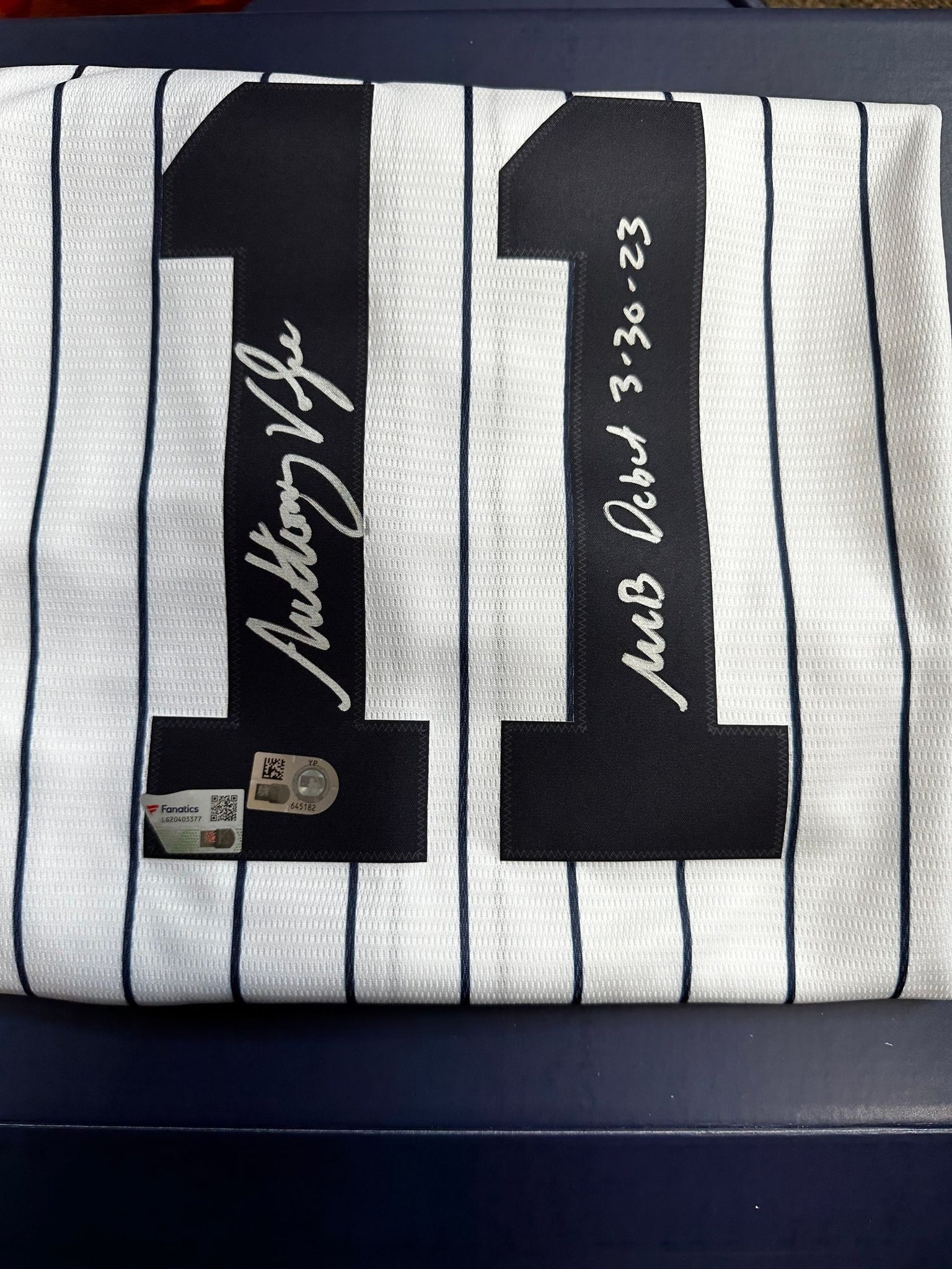 ANTHONY VOLPE SIGNED YANKEES NIKE AUTHENTIC JERSEY INSC MLB DEBUT - FANATICS COA