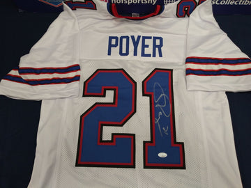 JORDAN POYER SIGNED BILLS CUSTOM WHITE JERSEY - JSA COA