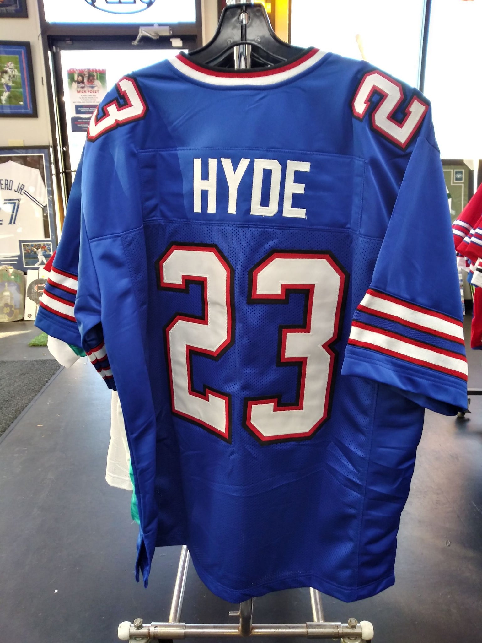 MICAH HYDE BILLS SEWN STITCHED BLUE JERSEY SIZE MENS XL