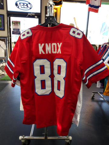 DAWSON KNOX BILLS SEWN STITCHED RED JERSEY SIZE MENS XL