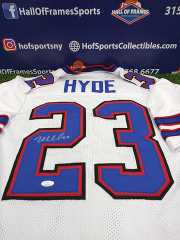 MICAH HYDE SIGNED BILLS CUSTOM WHITE JERSEY - BECKETT COA