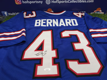 TERREL BERNARD SIGNED BUFFALO BILLS BLUE CUSTOM JERSEY JSA