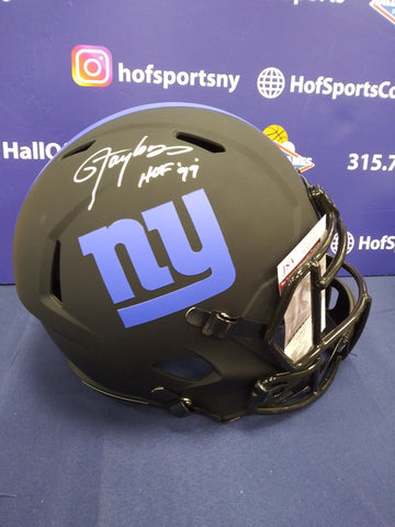 LAWRENCE TAYLOR SIGNED ECLIPSE FS REPLICA HELMET HOF 99 INSC - JSA