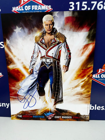 CODY RHODES SIGNED 11X14 PHOTO WWE EXCLUSIVE - JSA COA