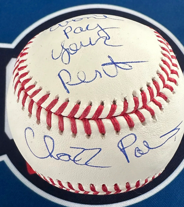 Chazz Palminteri SIGNED BASEBALL "Mickey Mantle wont pay your rent " - JSA