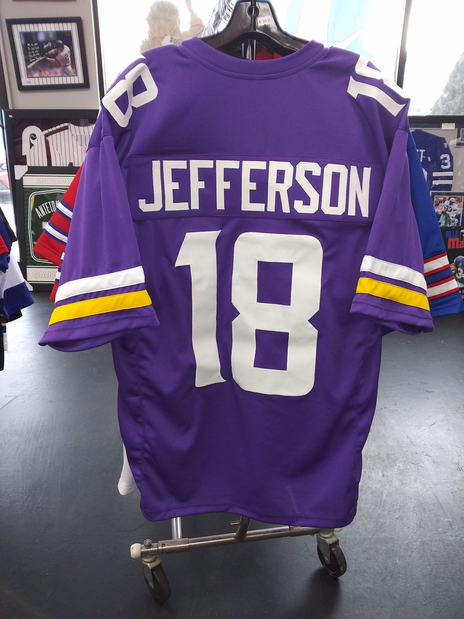 Deals JUSTIN JEFFERSON MINNESOTA VIKINGS WHITE AWAY MEN XL JERSEY. NWT. STITCHED